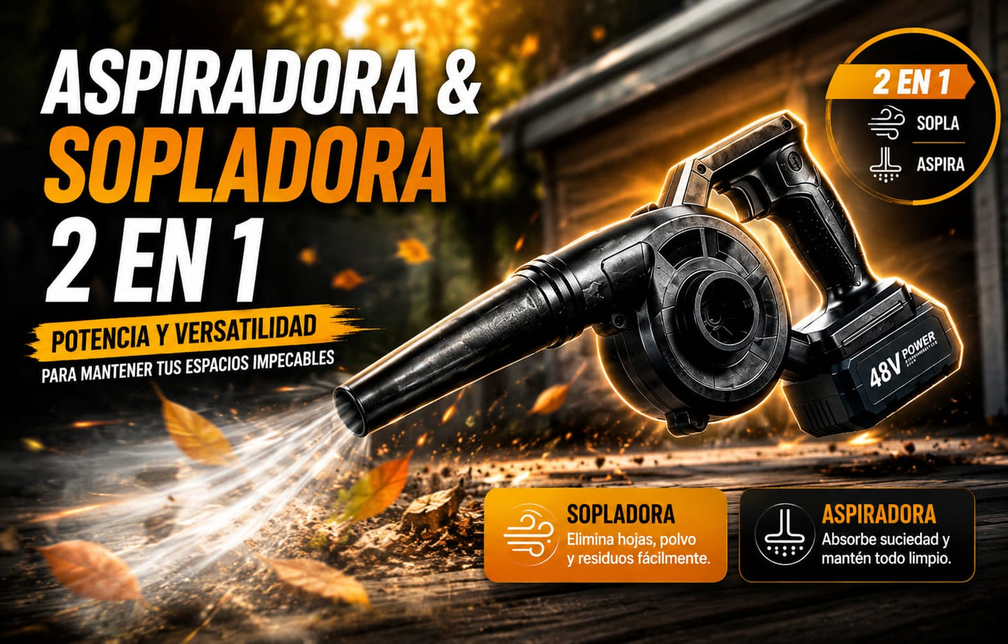 Aspiradora & Sopladora 2 en 1